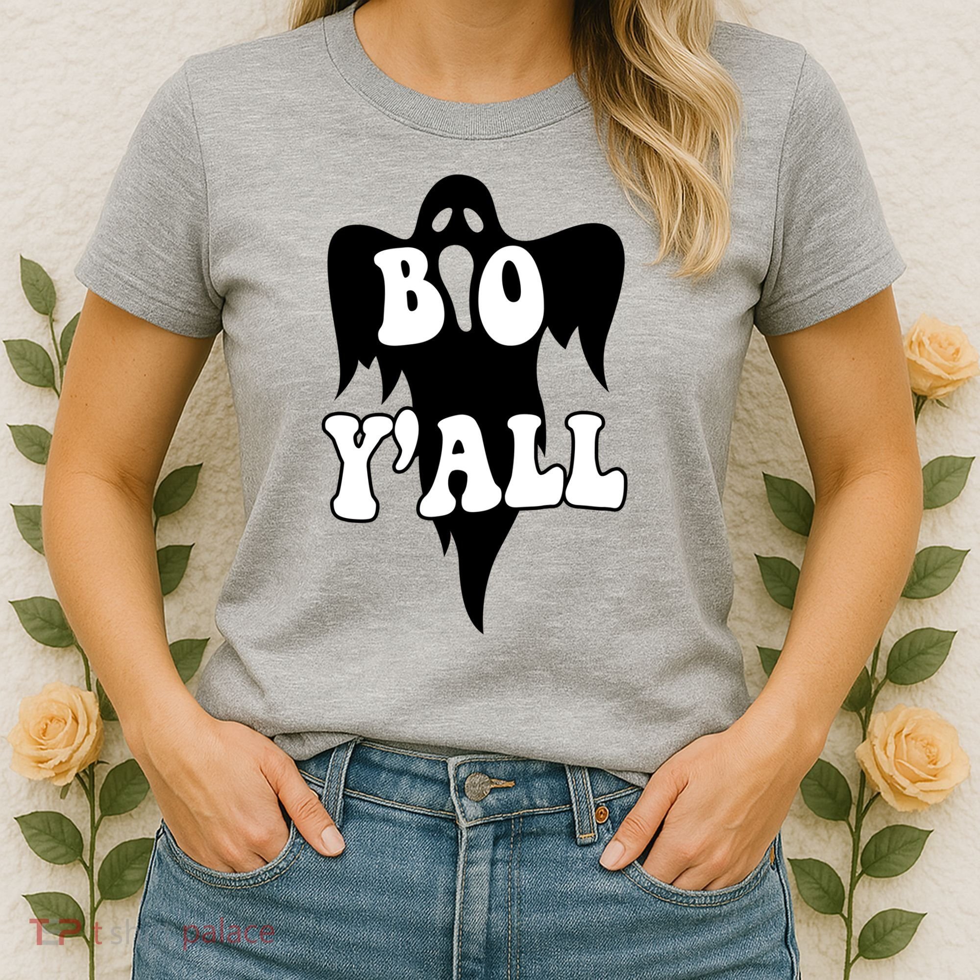 Boo Yall Spooky Ghost Halloween Women's T-Shirt
