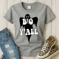 Boo Yall Spooky Ghost Halloween Women's T-Shirt thumb 3
