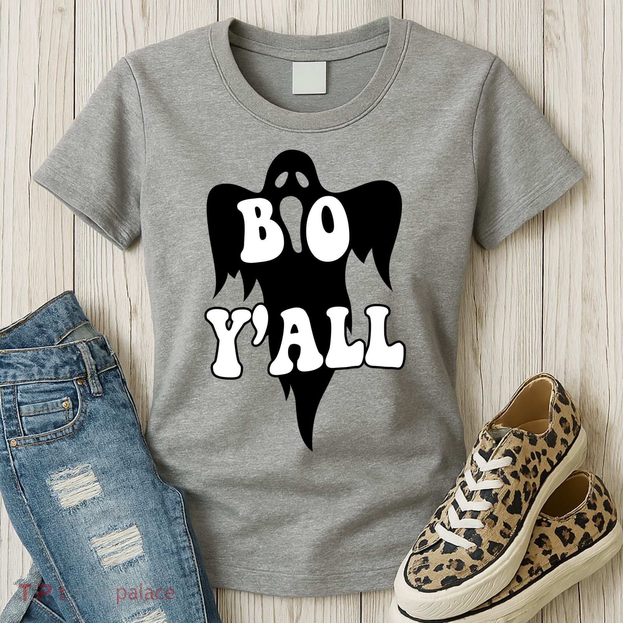 Boo Yall Spooky Ghost Halloween Women's T-Shirt