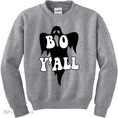 Boo Yall Spooky Ghost Halloween Kids Sweatshirt