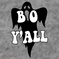 Boo Yall Spooky Ghost Halloween Kids Sweatshirt thumb 2