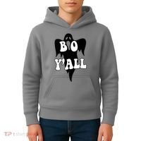Boo Yall Spooky Ghost Halloween Kids Hoodie thumb 4