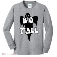 Boo Yall Spooky Ghost Halloween Kids Long Sleeve Shirt thumb 0