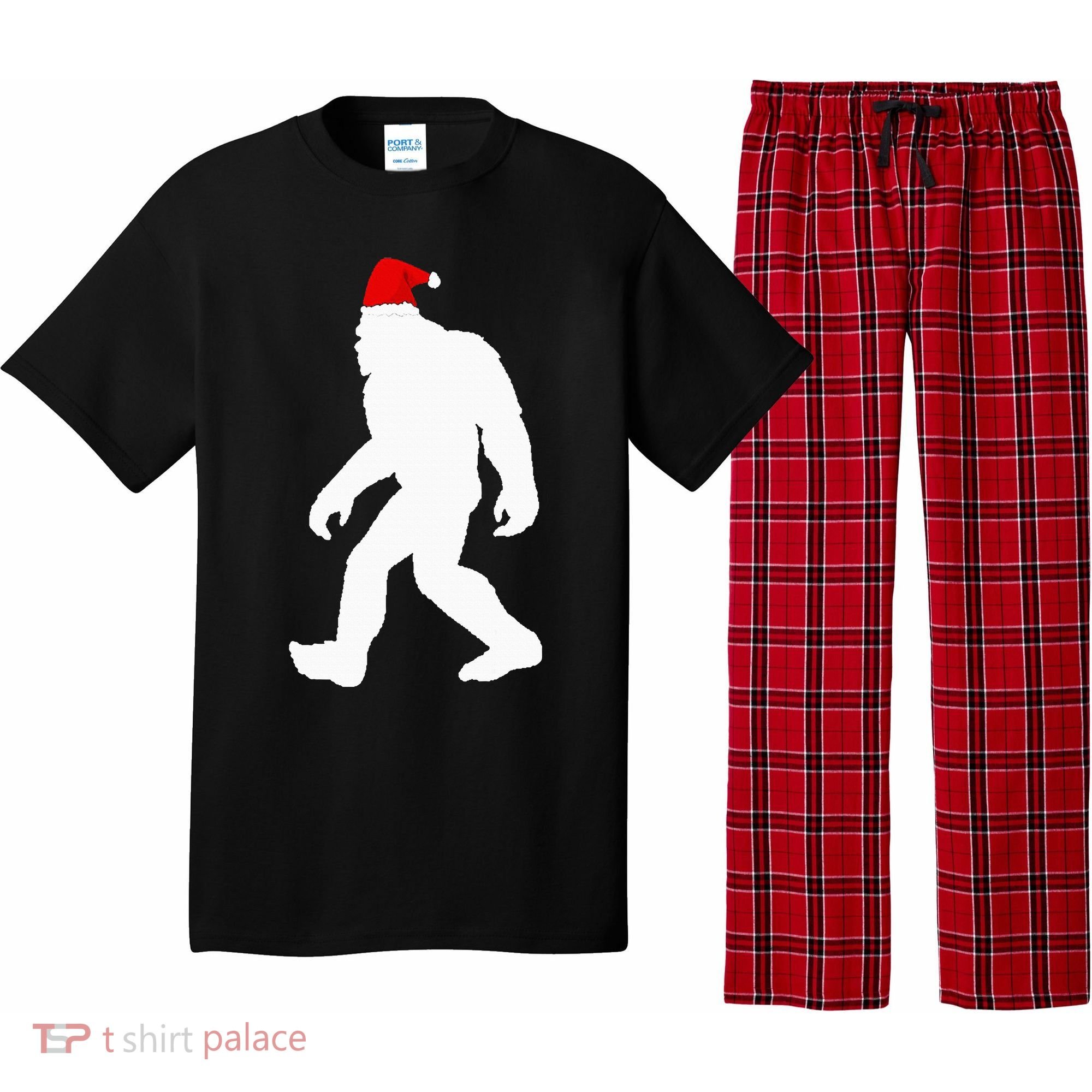 Bigfoot Yeti Sasquatch Ugly Christmas Sweater Gift  Pajama Set