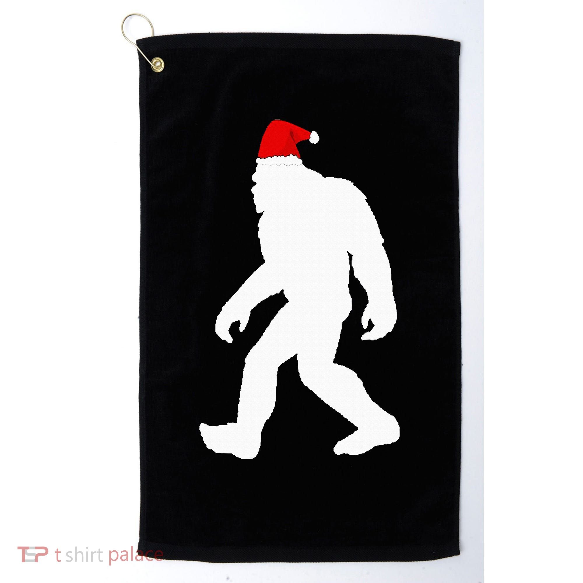 Bigfoot Yeti Sasquatch Ugly Christmas Sweater Gift  Golf Towel