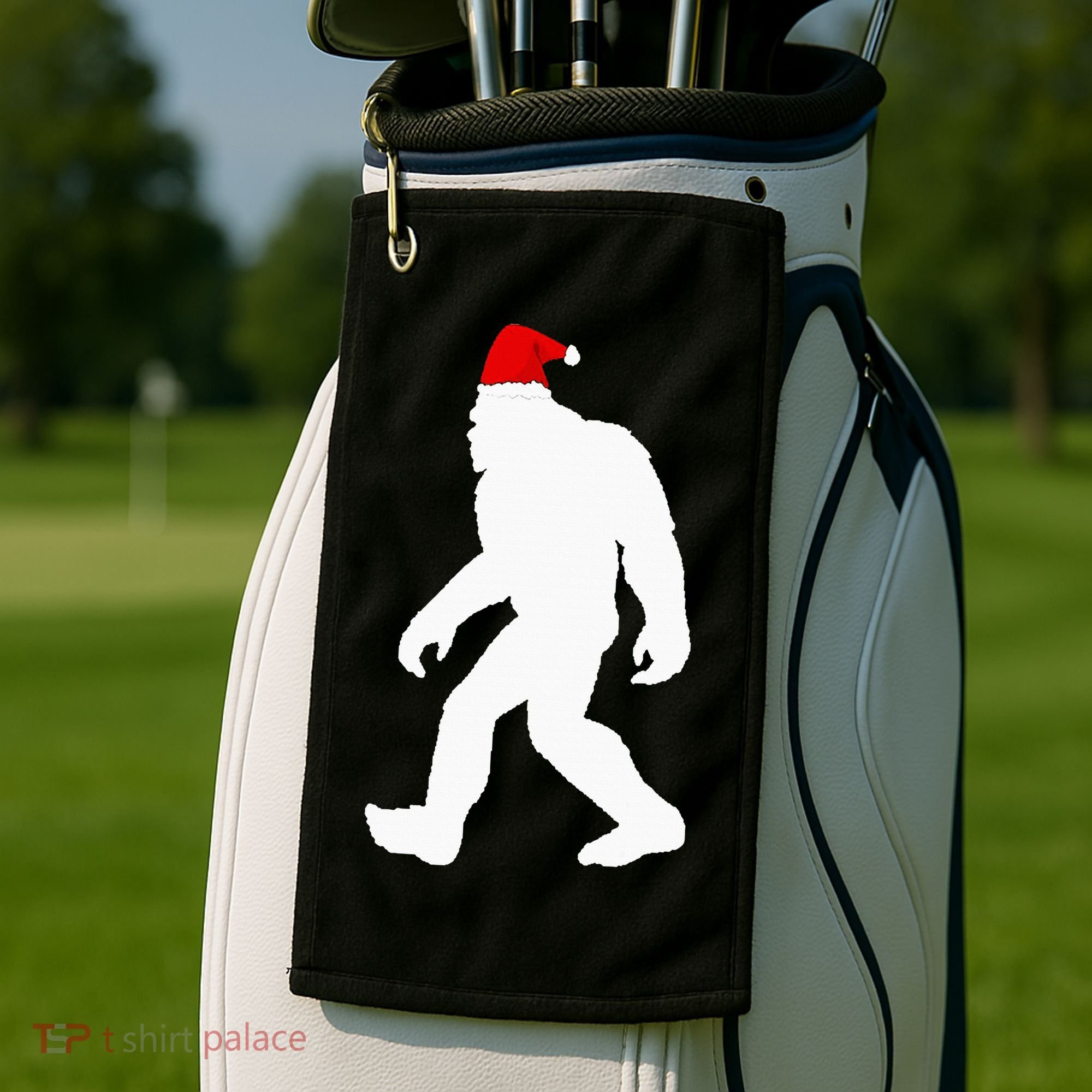 Bigfoot Yeti Sasquatch Ugly Christmas Sweater Gift  Golf Towel