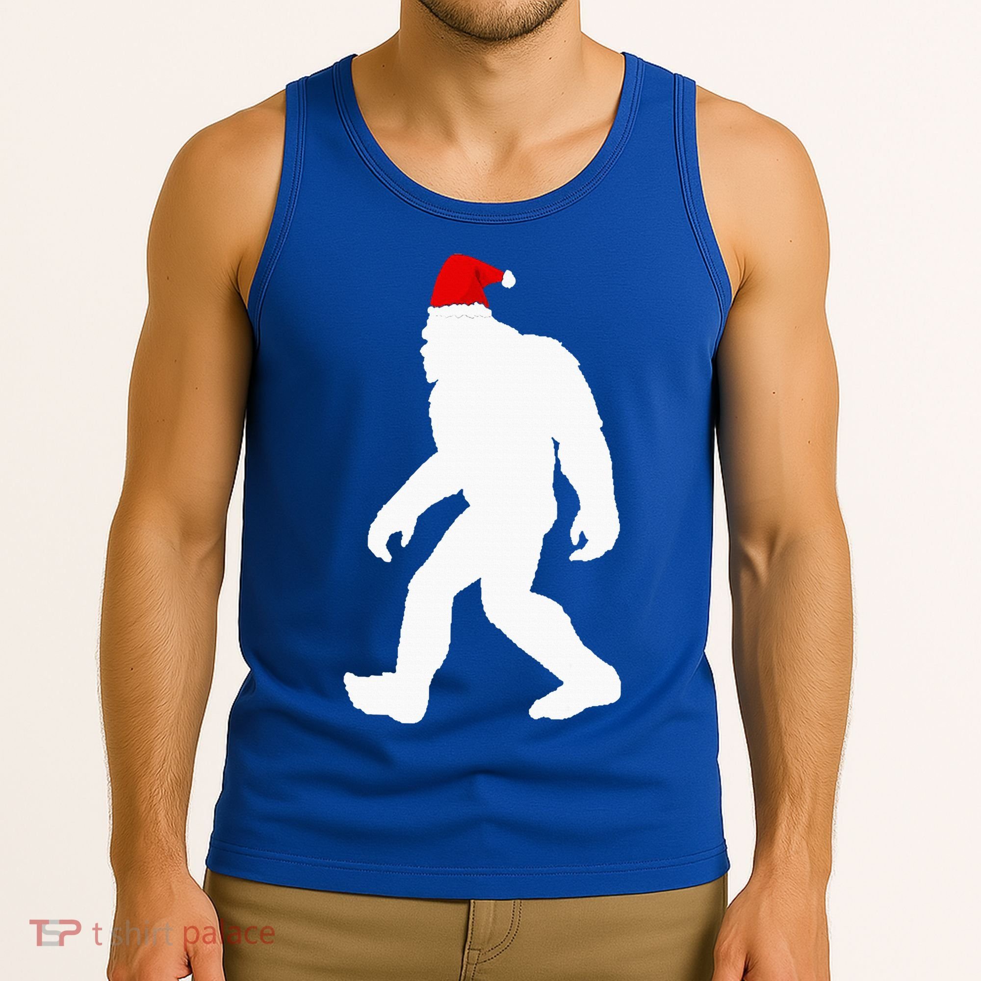 Bigfoot Yeti Sasquatch Ugly Christmas Sweater Gift  Tank Top