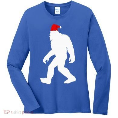 Bigfoot Yeti Sasquatch Ugly Christmas Sweater Gift  Women's Long Sleeve Shirt