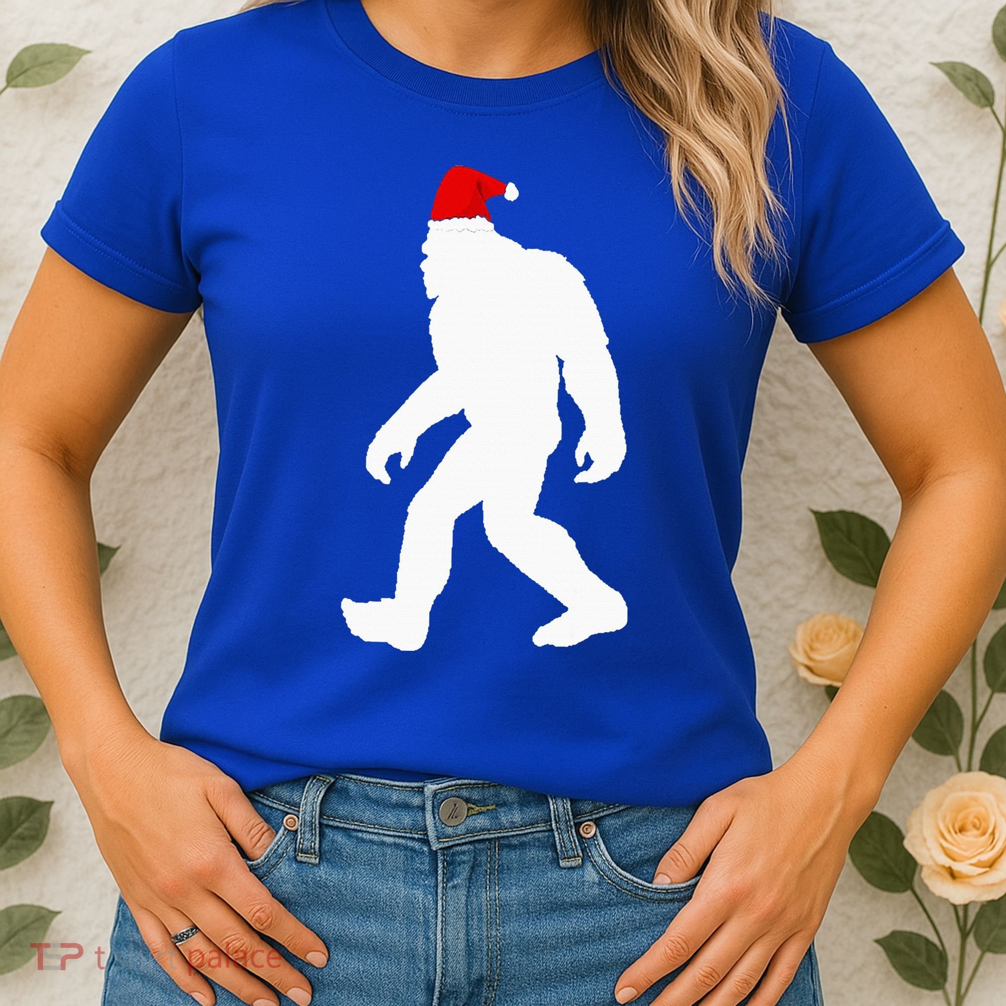 Bigfoot Yeti Sasquatch Ugly Christmas Sweater Gift  Women's T-Shirt