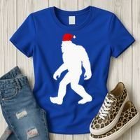 Bigfoot Yeti Sasquatch Ugly Christmas Sweater Gift  Women's T-Shirt thumb 3