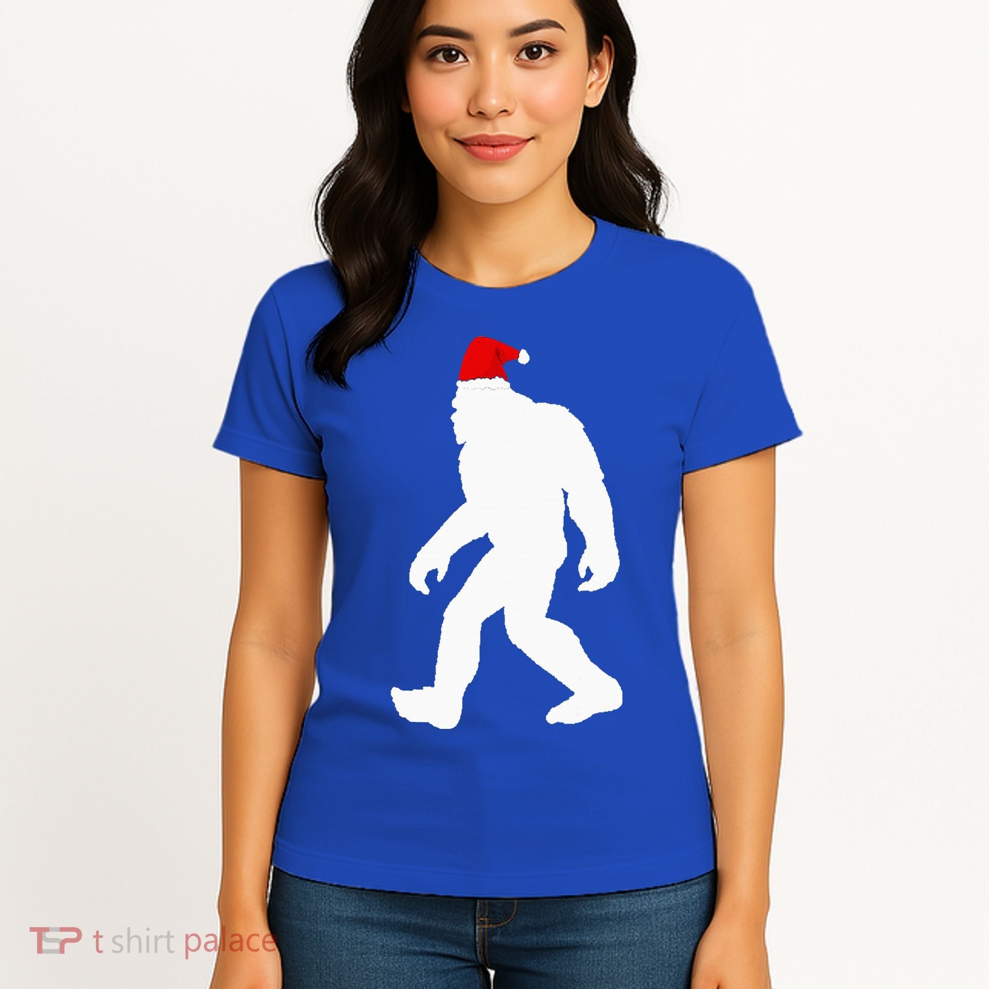 Bigfoot Yeti Sasquatch Ugly Christmas Sweater Gift  Women's T-Shirt