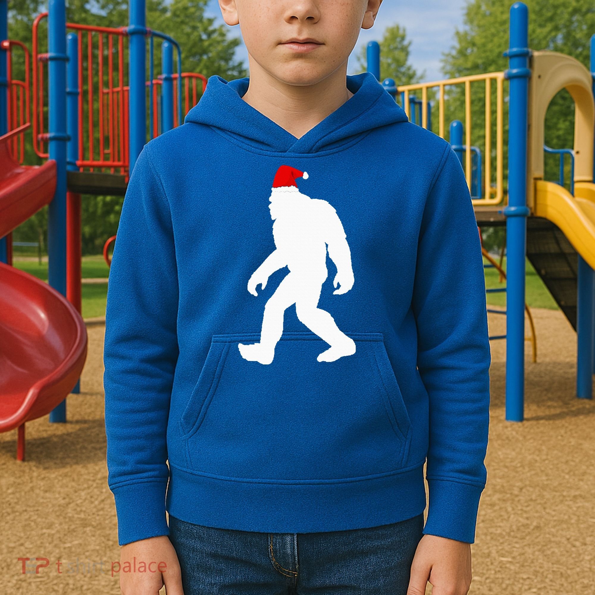 Bigfoot Yeti Sasquatch Ugly Christmas Sweater Gift  Kids Hoodie