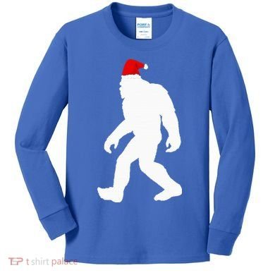 Bigfoot Yeti Sasquatch Ugly Christmas Sweater Gift  Kids Long Sleeve Shirt