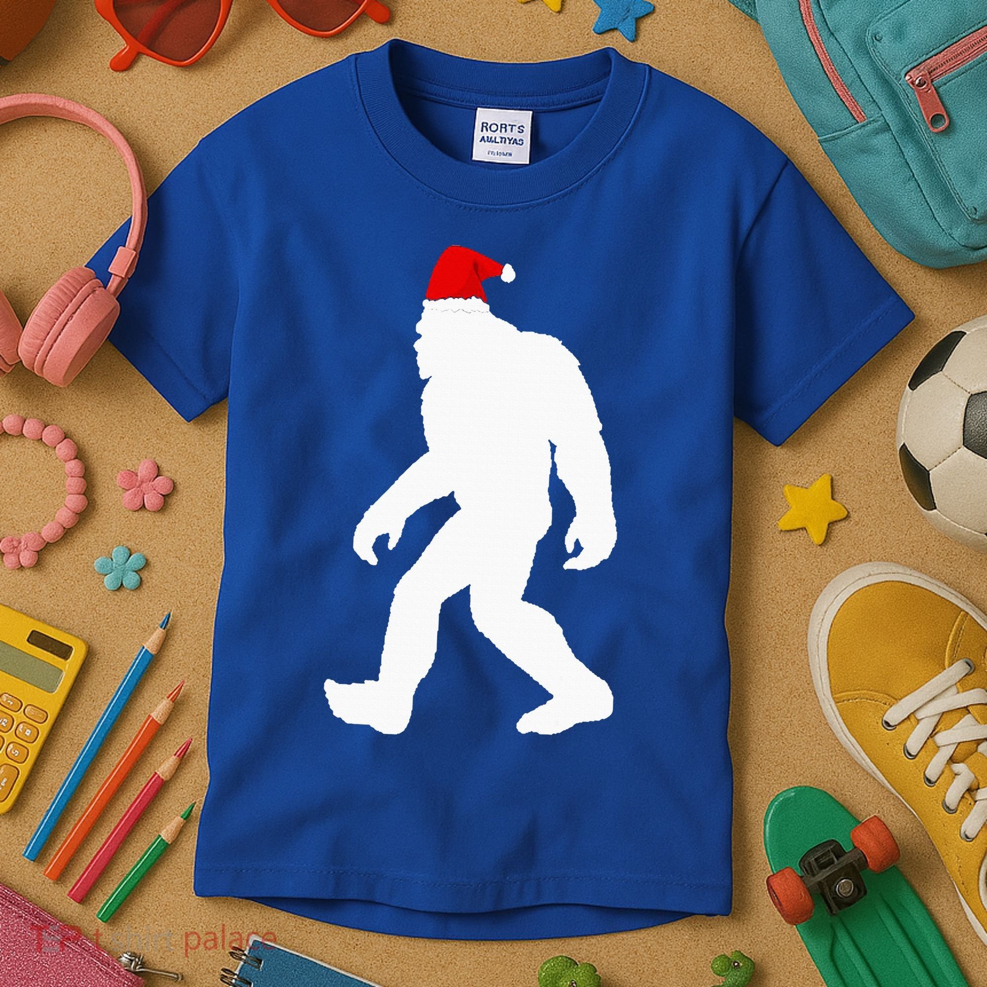 Bigfoot Yeti Sasquatch Ugly Christmas Sweater Gift  Kids T-Shirt