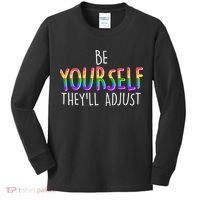 Be Yourself They'll Adjust Kids Long Sleeve Shirt thumb 0