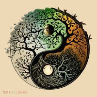 Buddhist Yin Yang Zen Tree Of Life Tote Bag thumb 4