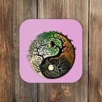 Buddhist Yin Yang Zen Tree Of Life Coaster thumb 0