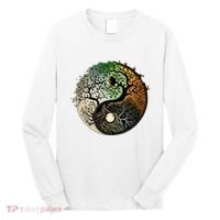 Buddhist Yin Yang Zen Tree Of Life Long Sleeve Shirt thumb 0