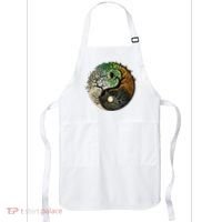 Buddhist Yin Yang Zen Tree Of Life Apron thumb 0