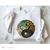 Buddhist Yin Yang Zen Tree Of Life Sweatshirt thumb 2