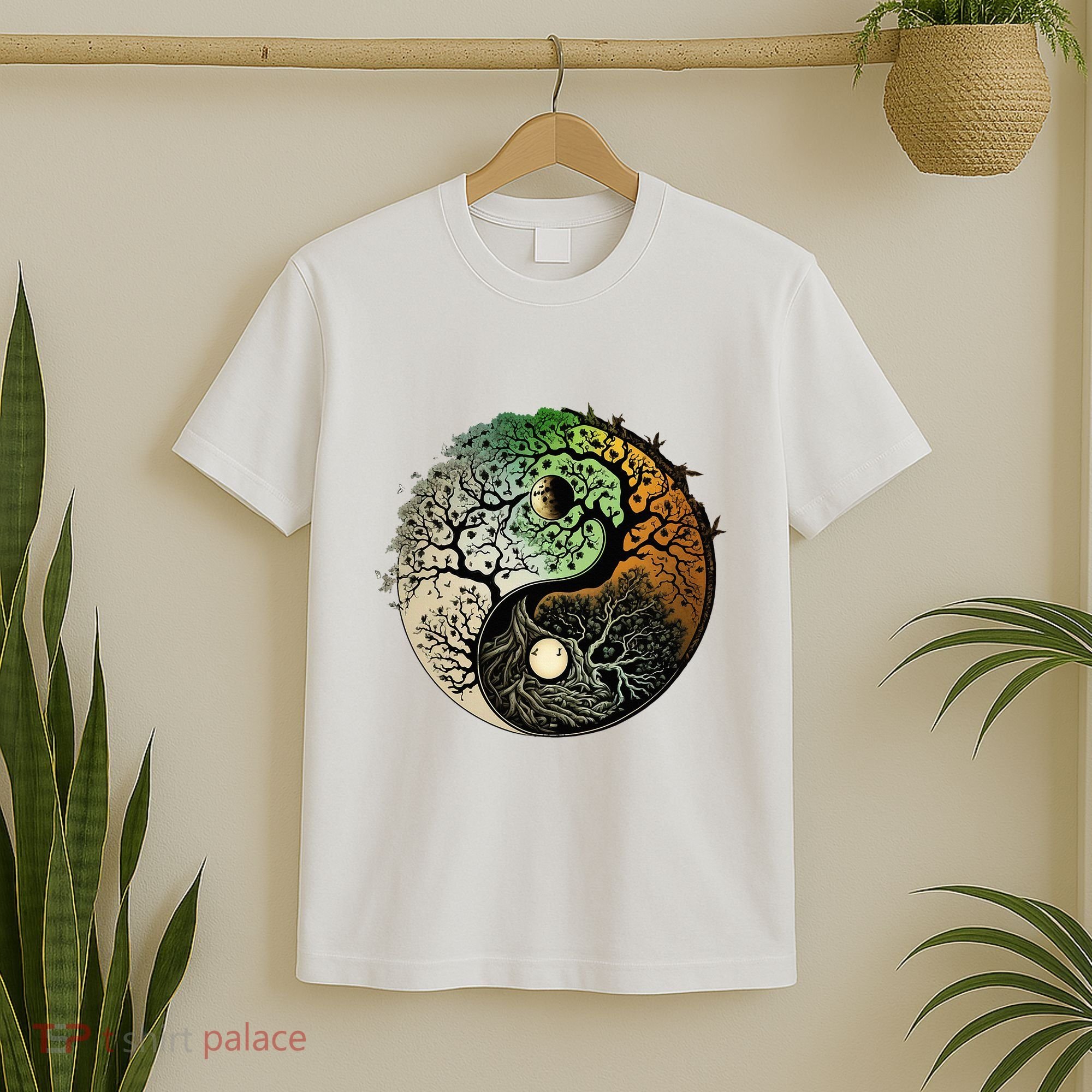 Buddhist Yin Yang Zen Tree Of Life T-Shirt