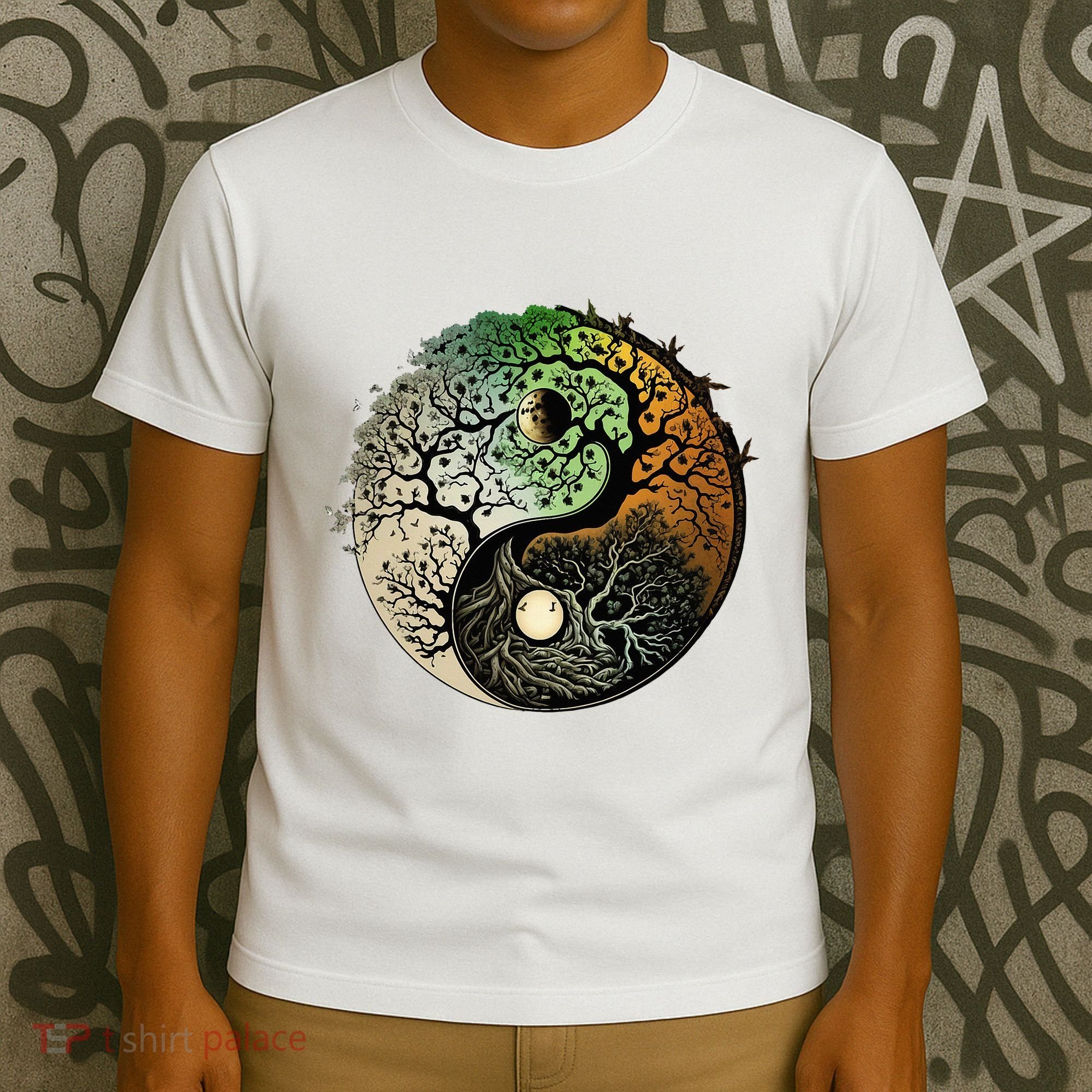 Buddhist Yin Yang Zen Tree Of Life T-Shirt