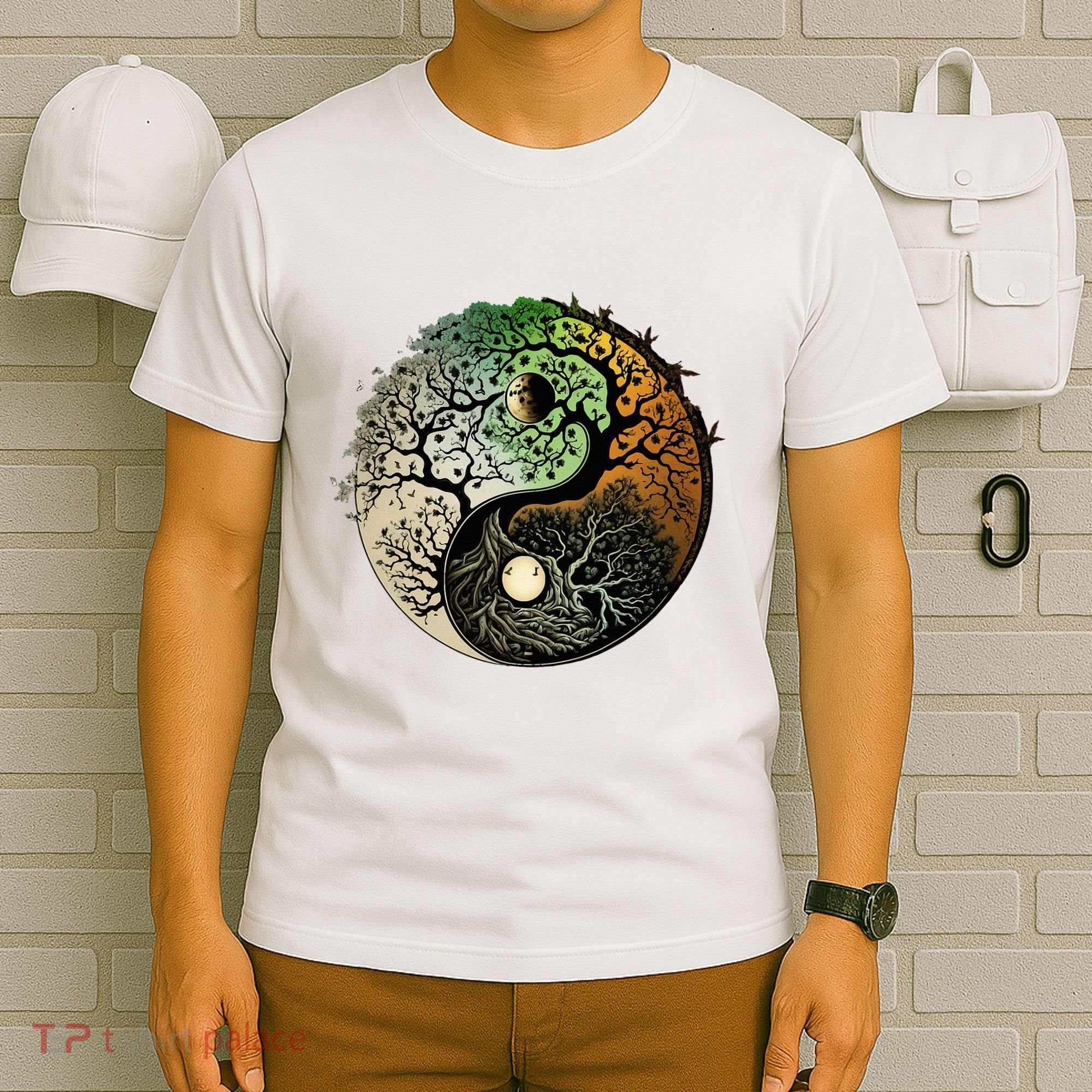 Buddhist Yin Yang Zen Tree Of Life T-Shirt