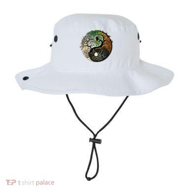 Buddhist Yin Yang Zen Tree Of Life Bucket Hat