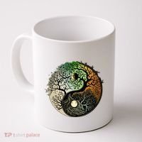 Buddhist Yin Yang Zen Tree Of Life Coffee Mug thumb 0