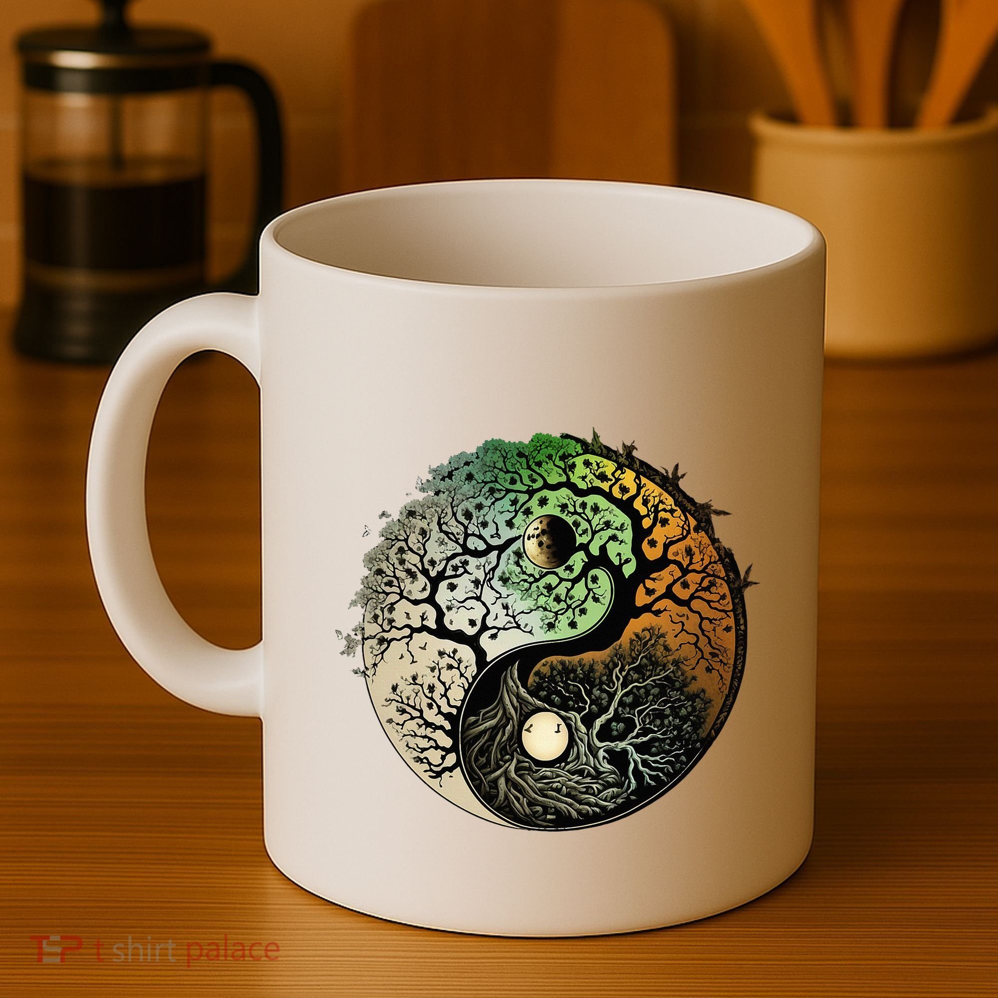 Buddhist Yin Yang Zen Tree Of Life Coffee Mug