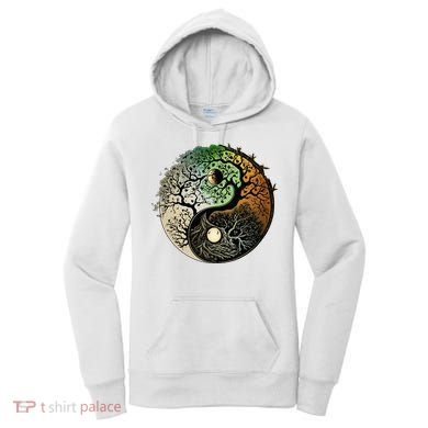 Buddhist Yin Yang Zen Tree Of Life Women's Hoodie