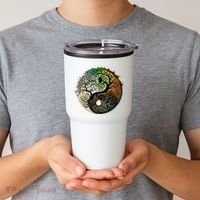 Buddhist Yin Yang Zen Tree Of Life Tumbler thumb 2