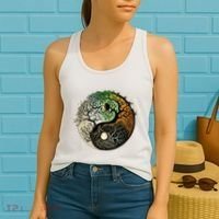 Buddhist Yin Yang Zen Tree Of Life Women's Tank Top thumb 2
