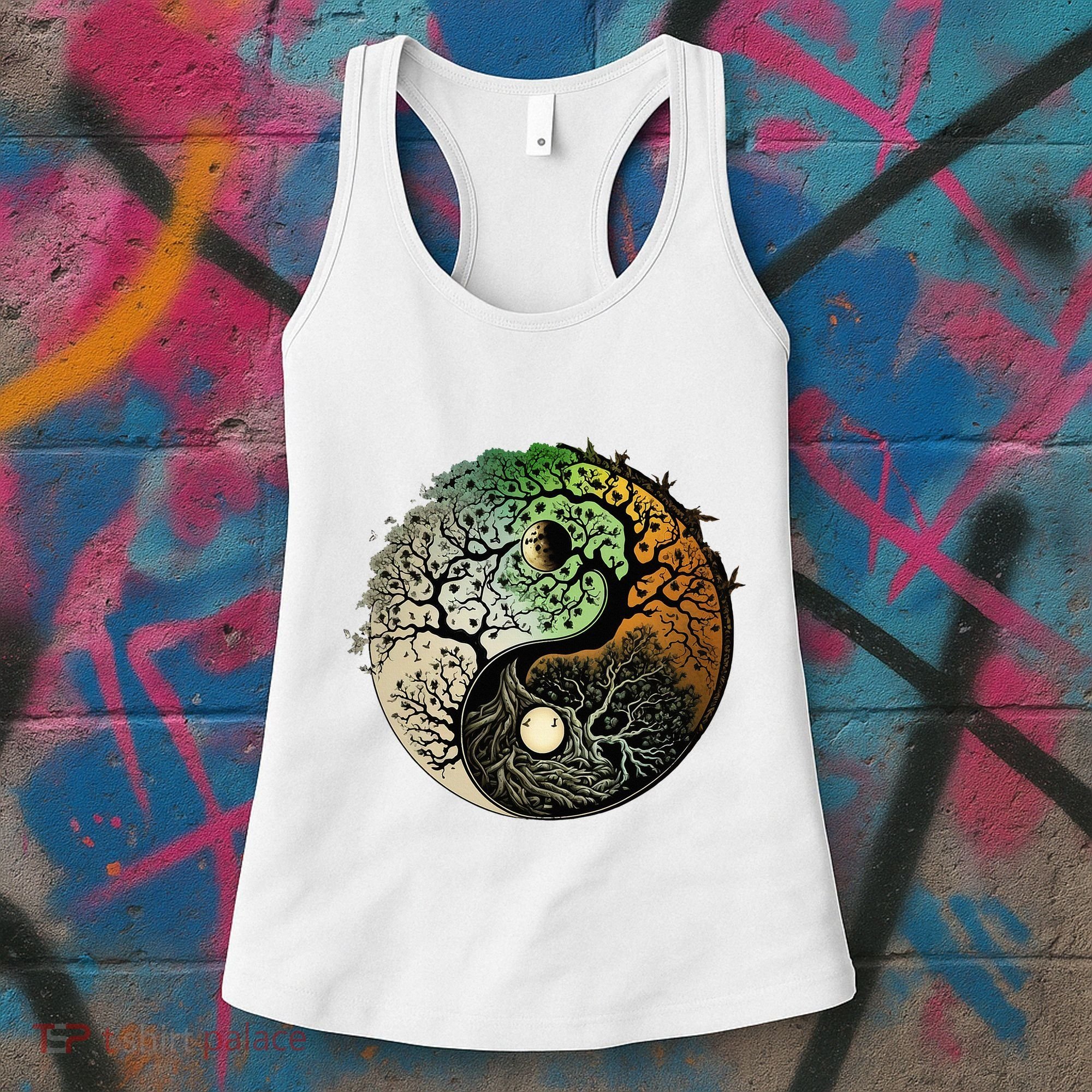 Buddhist Yin Yang Zen Tree Of Life Women's Tank Top