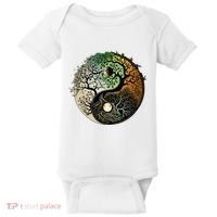 Buddhist Yin Yang Zen Tree Of Life Baby Bodysuit thumb 0