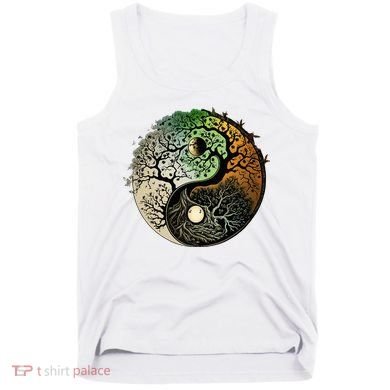 Buddhist Yin Yang Zen Tree Of Life Tank Top