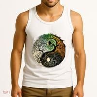 Buddhist Yin Yang Zen Tree Of Life Tank Top thumb 3