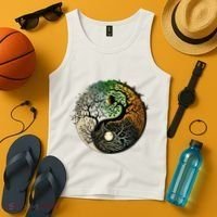Buddhist Yin Yang Zen Tree Of Life Tank Top thumb 4