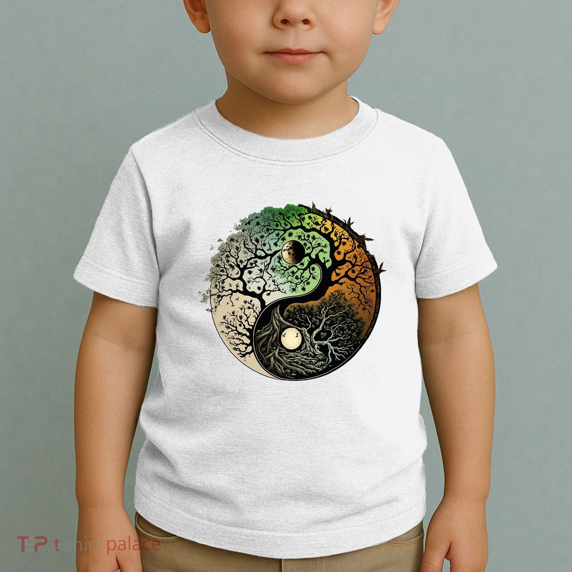 Buddhist Yin Yang Zen Tree Of Life Toddler T-Shirt