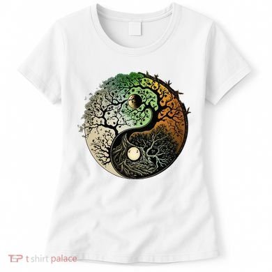 Buddhist Yin Yang Zen Tree Of Life Women's T-Shirt