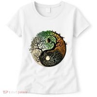 Buddhist Yin Yang Zen Tree Of Life Women's T-Shirt thumb 0