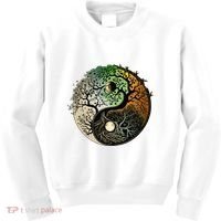 Buddhist Yin Yang Zen Tree Of Life Kids Sweatshirt thumb 0