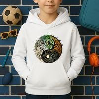 Buddhist Yin Yang Zen Tree Of Life Kids Hoodie thumb 2