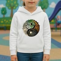 Buddhist Yin Yang Zen Tree Of Life Kids Hoodie thumb 3