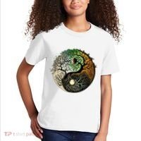 Buddhist Yin Yang Zen Tree Of Life Kids T-Shirt thumb 2