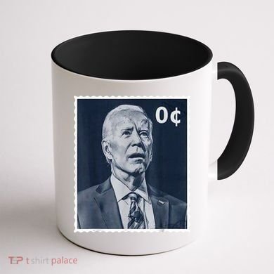 Biden Zero Cents Stamp 0 President Joe Biden Coffee Mug back