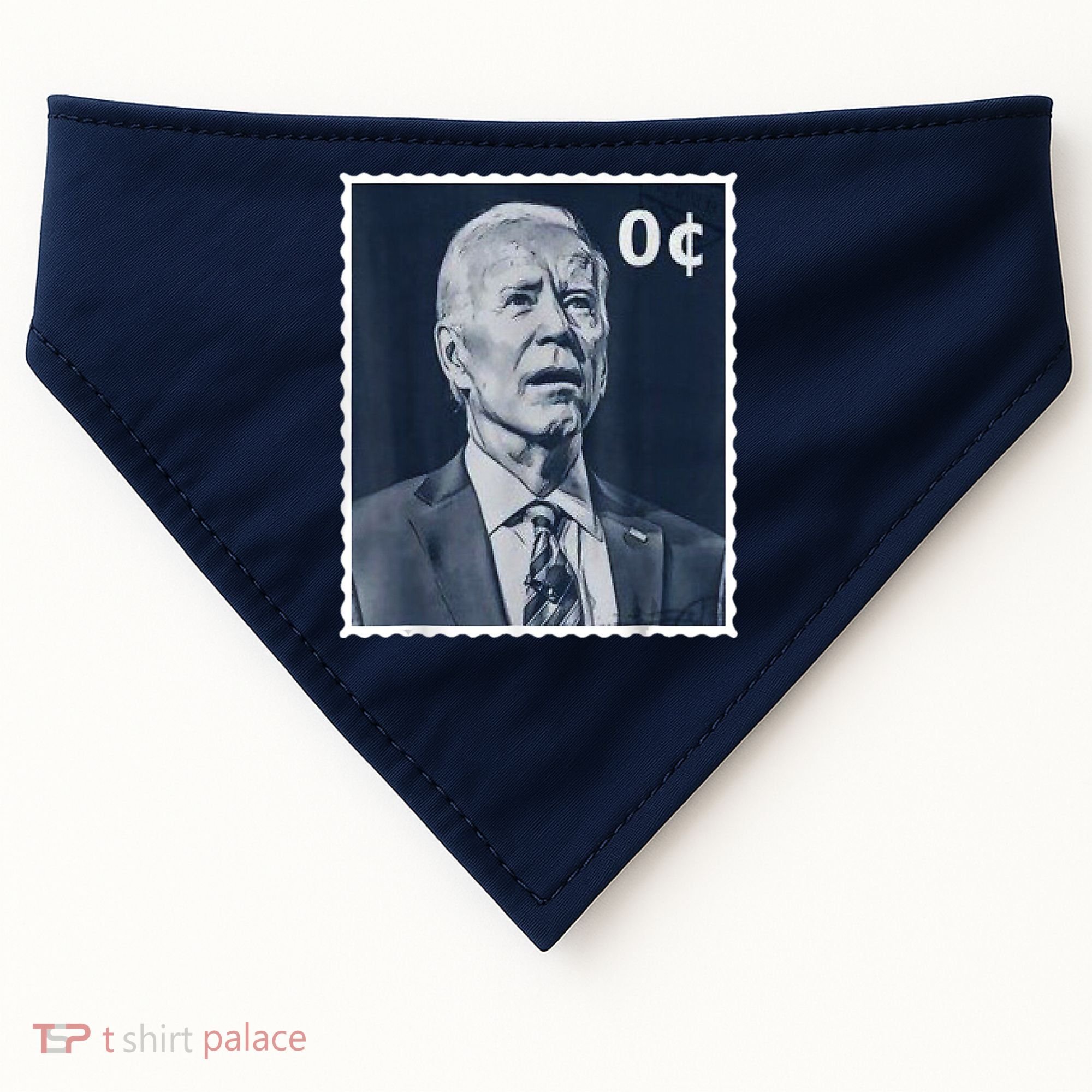 Biden Zero Cents Stamp 0 President Joe Biden USA-Made Doggie Bandana
