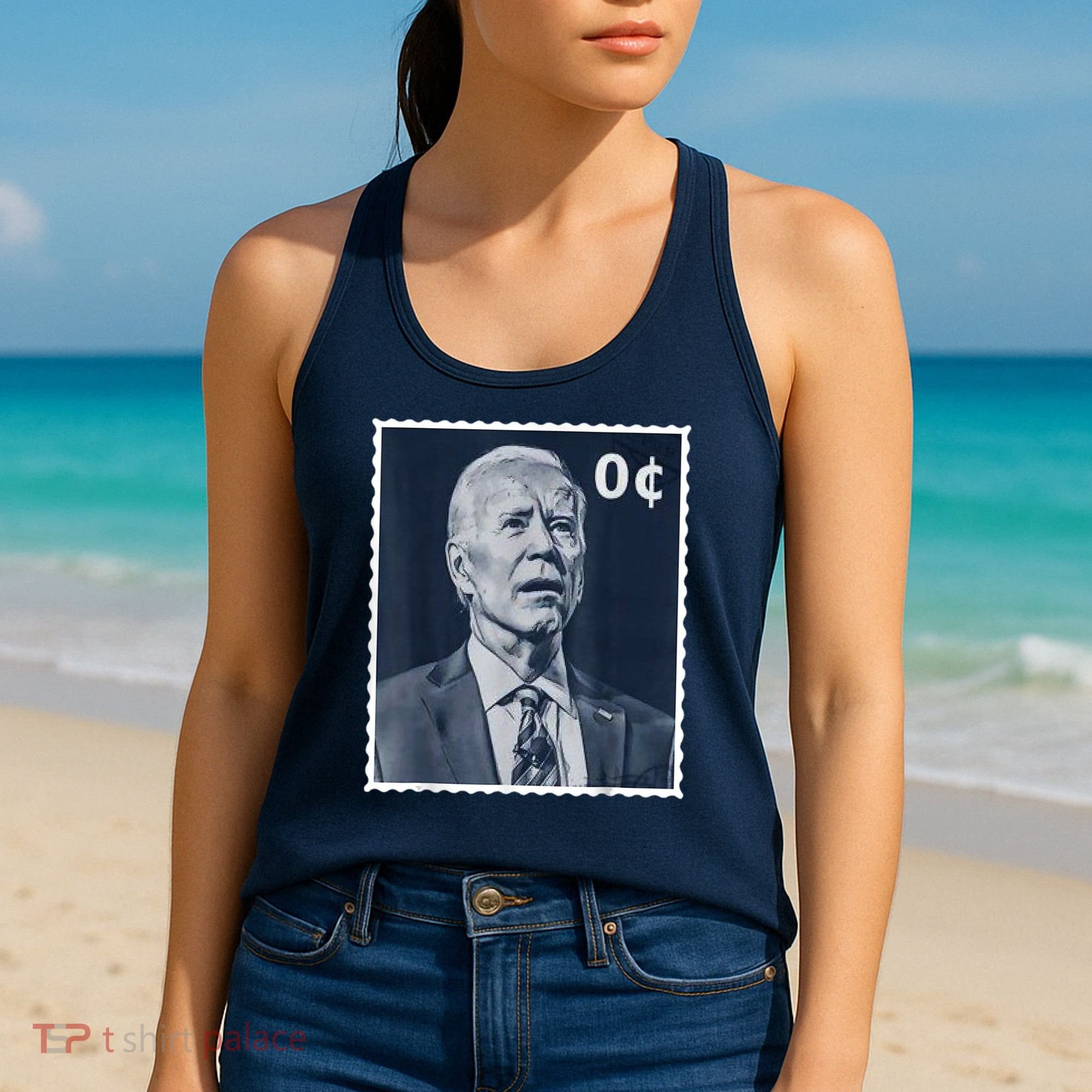 Biden Zero Cents Stamp 0 President Joe Biden Women's Tank Top