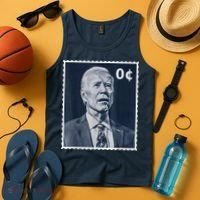 Biden Zero Cents Stamp 0 President Joe Biden Tank Top thumb 4