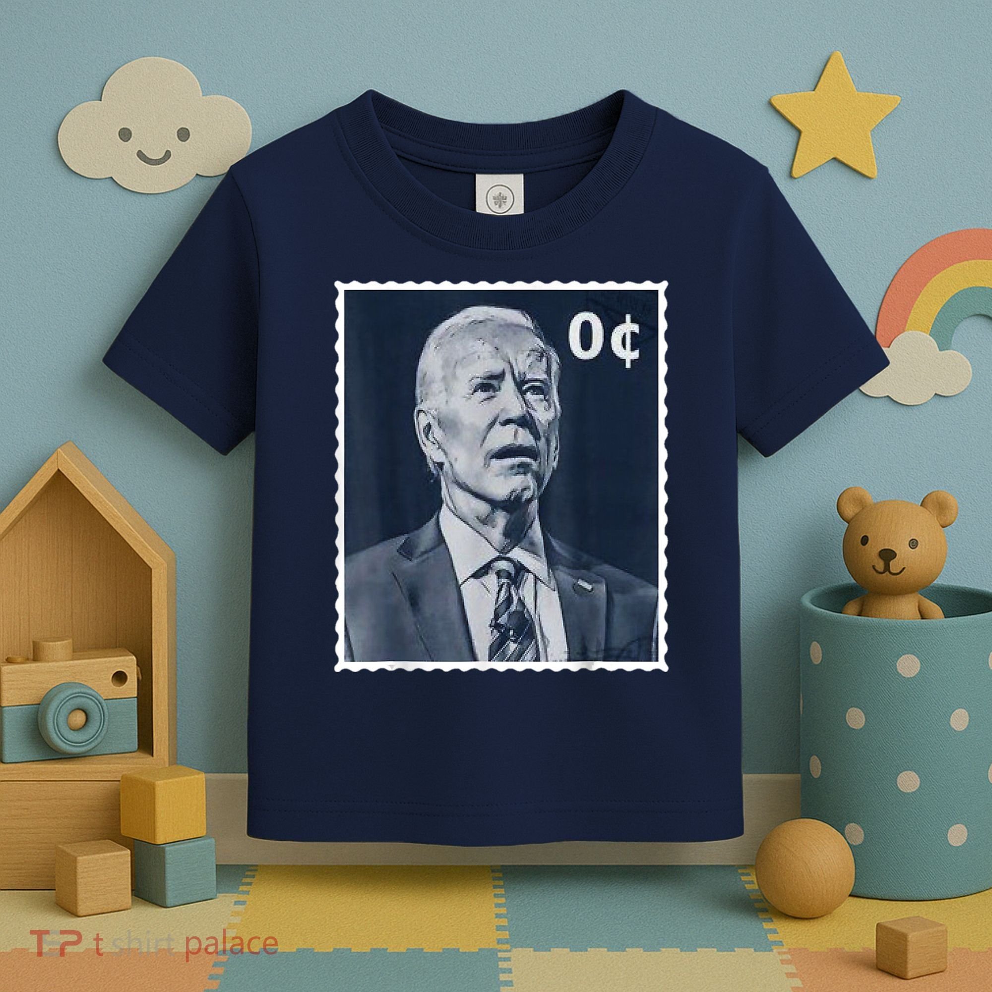 Biden Zero Cents Stamp 0 President Joe Biden Toddler T-Shirt